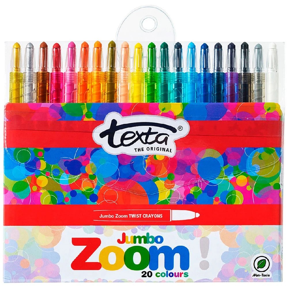 1 Texta Jumbo Zoom Twistable Crayons 20 Pack, 1 of 3