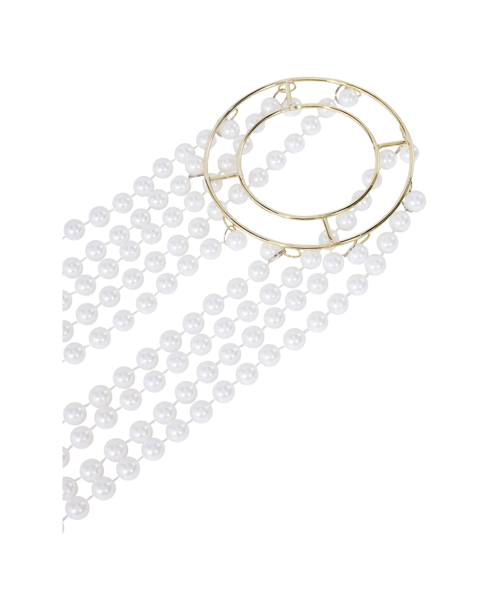 4 1.6m Cascading Pearl Look Garland, 4 of 6