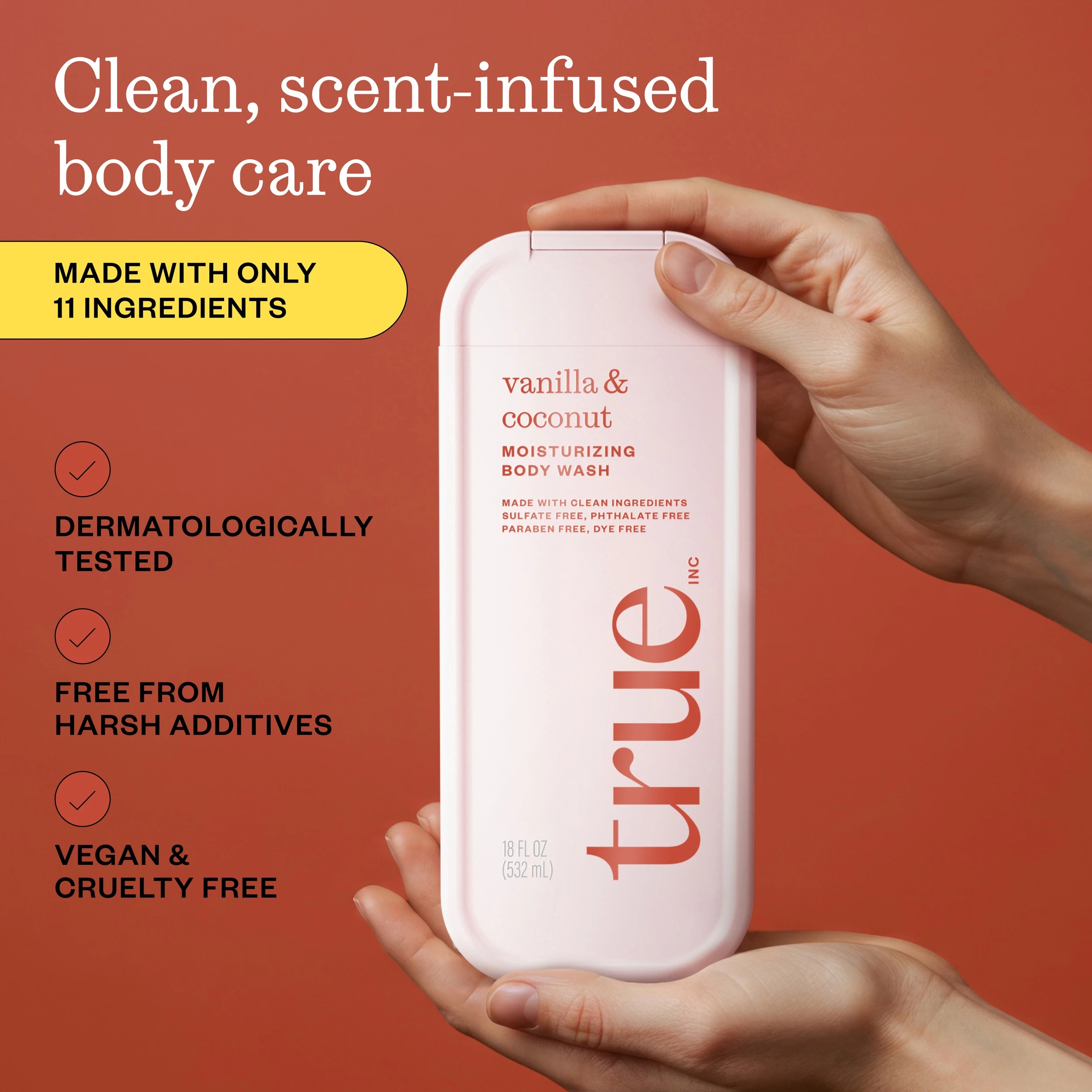 3 True Inc Moisturising Body Wash 532ml - Vanilla & Coconut, 3 of 9