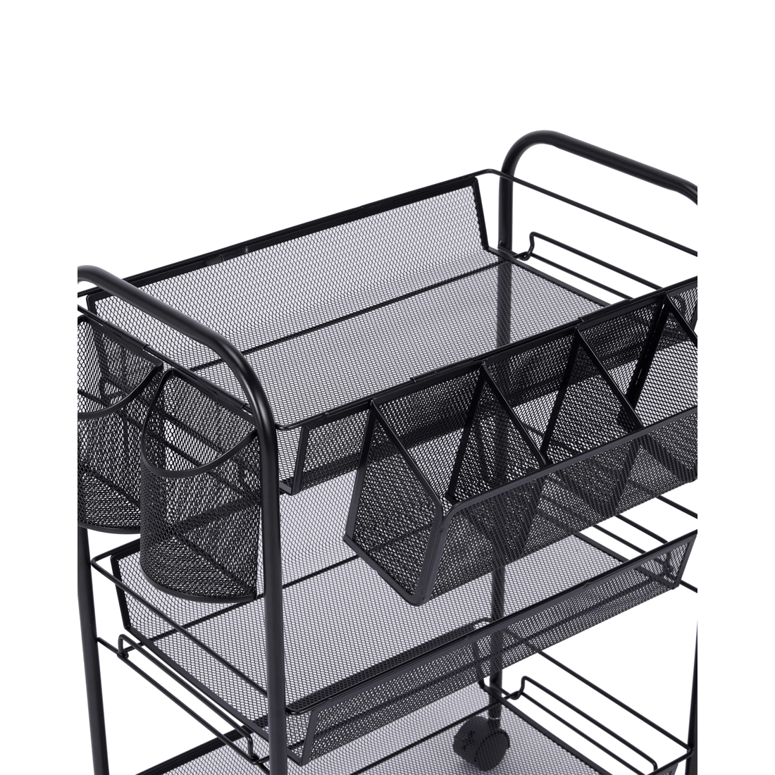 7 3 Tier Metal Trolley - Black, 7 of 9
