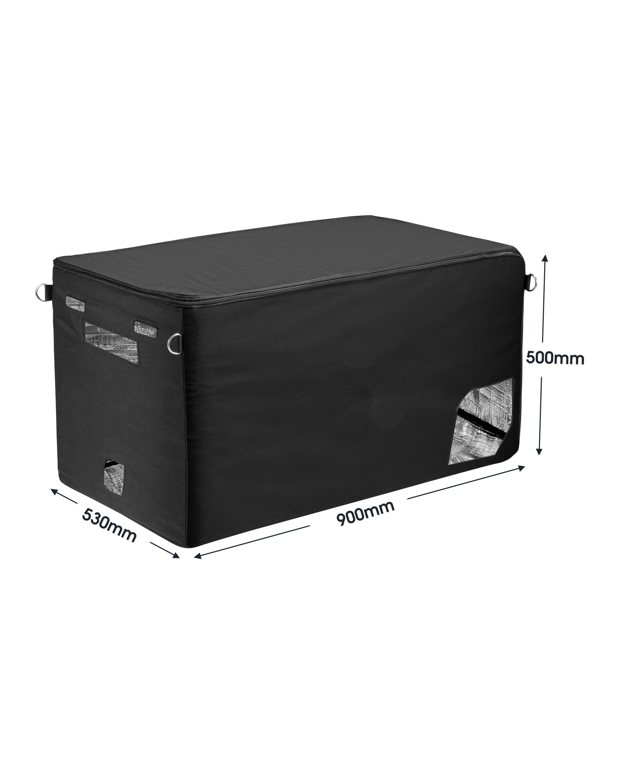 3 San Hima 95L Fridge Freezer Cover 90x53x50CM Tough Durable Insulated Zip Opening, 3 of 5