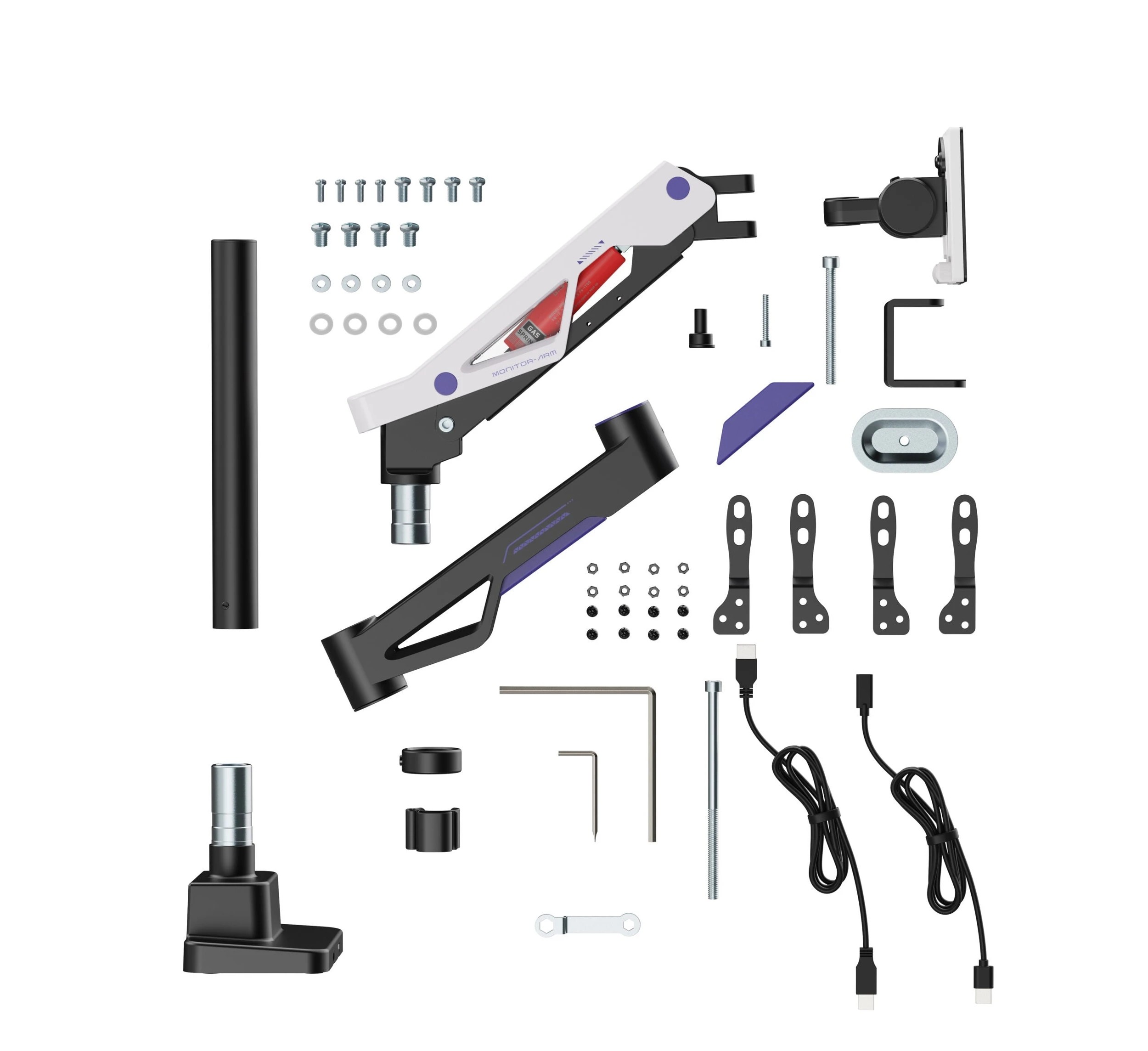 3 Brateck Atlas Neo Gaming Monitor Arm USB-A/C 24–57", 3 of 4