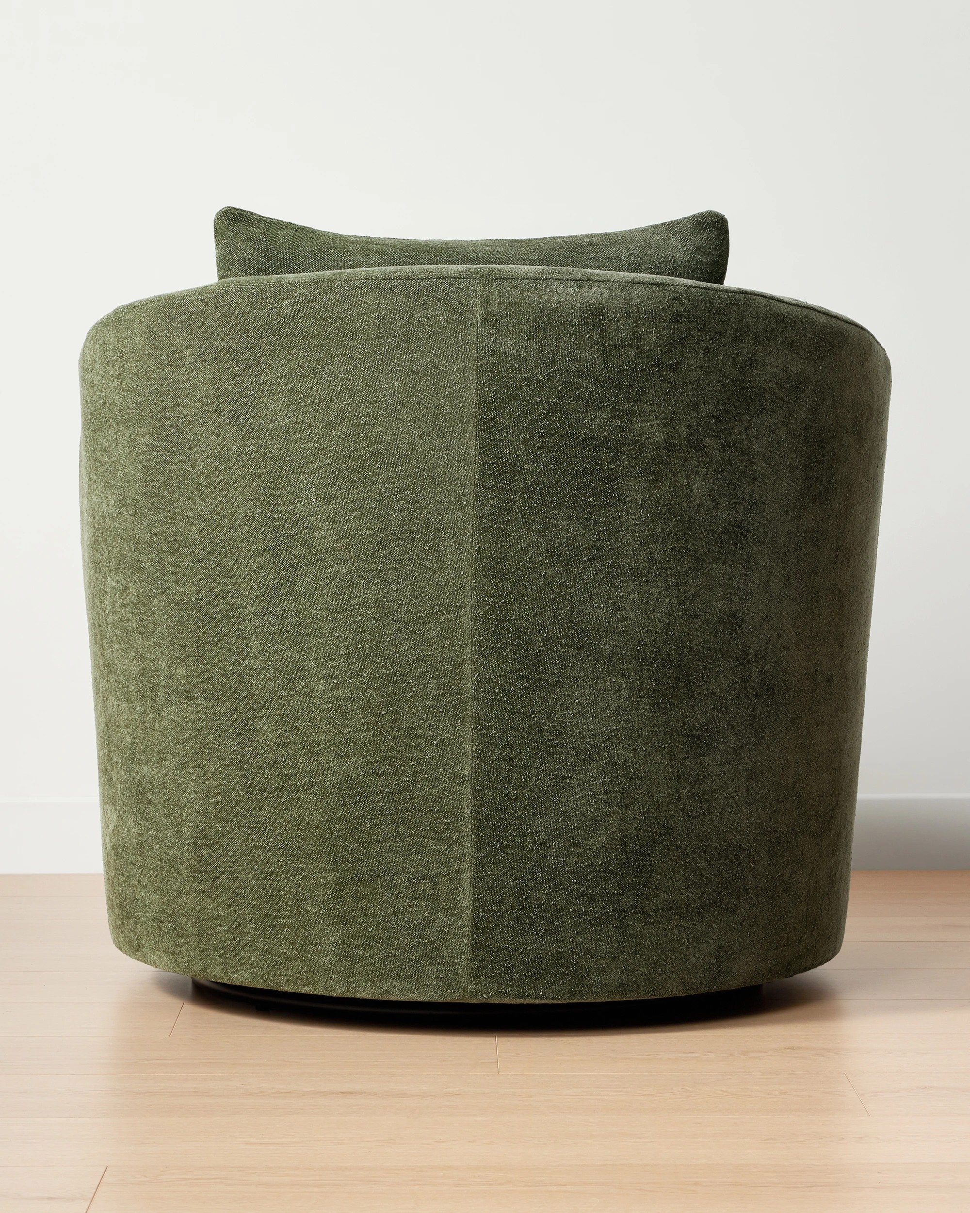 5 Chenille Swivel Chair - Green, 5 of 9