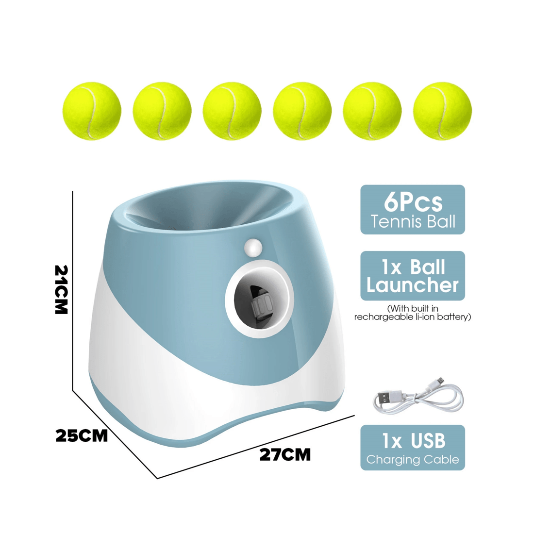 8 Advwin Automatic Dog Ball Launcher 6 Balls, 8 of 8