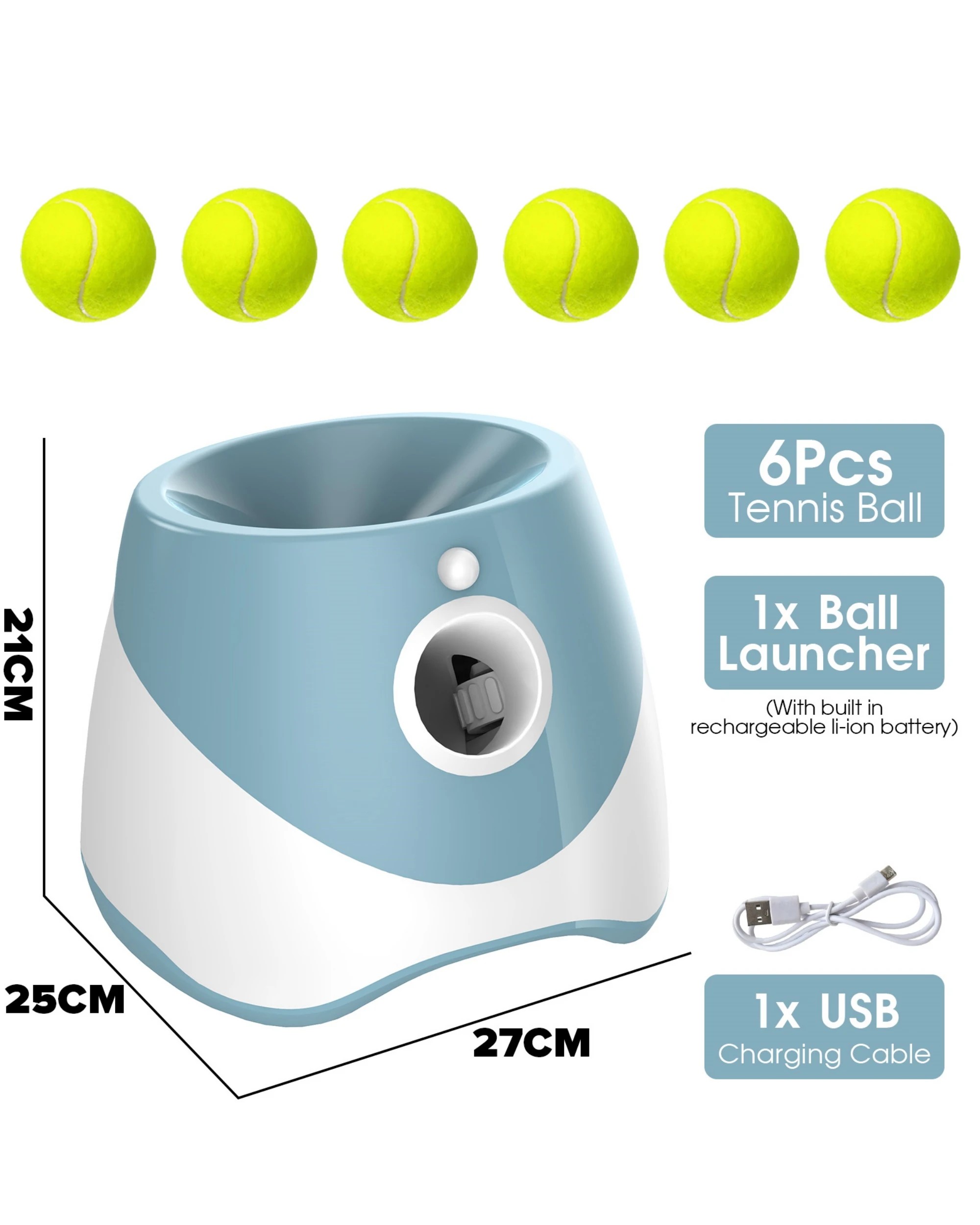 7 Advwin Automatic Dog Ball Launcher 6 Balls, 7 of 7
