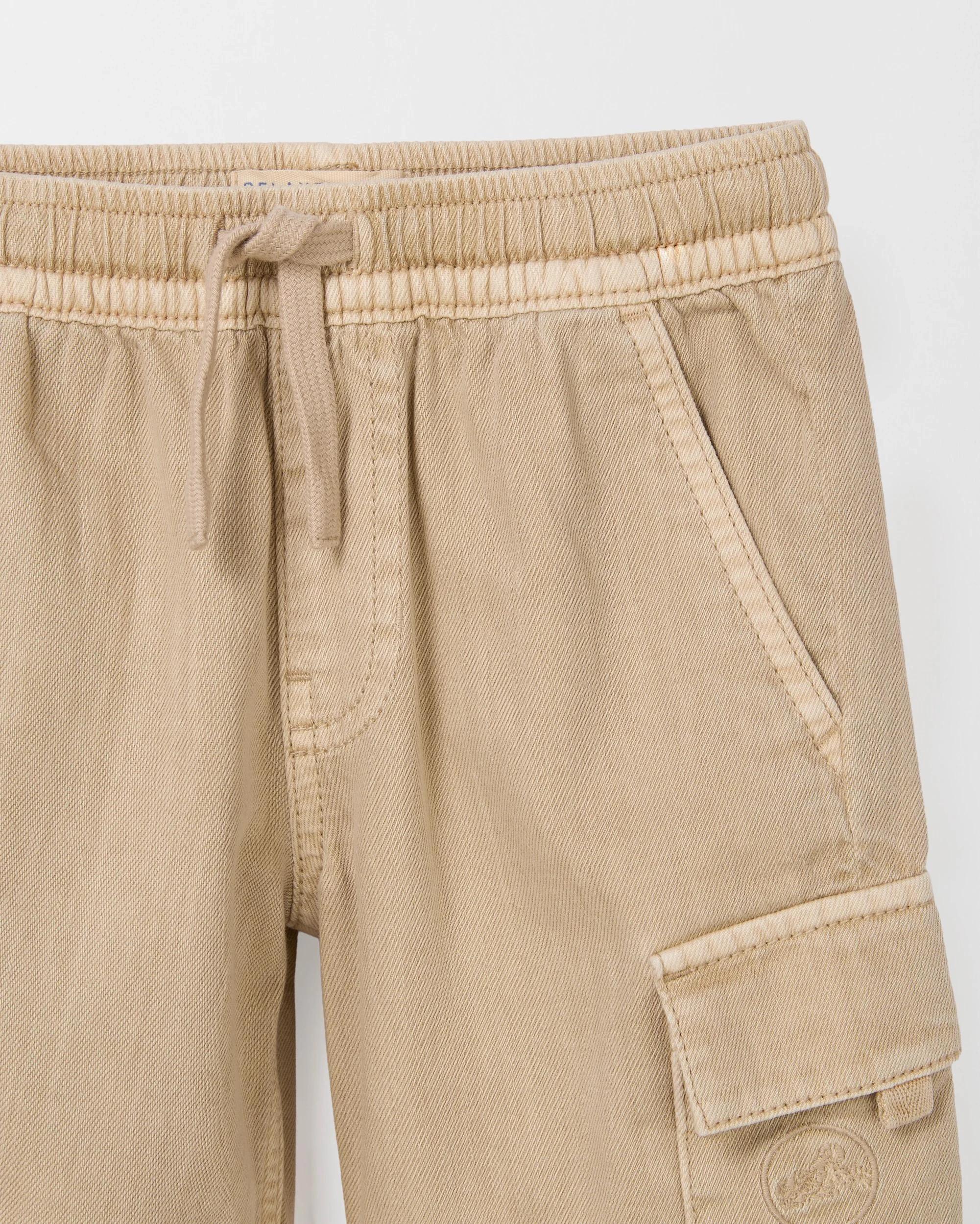 2 Target Denim Pull On Cargo Shorts CREAM, 2 of 2