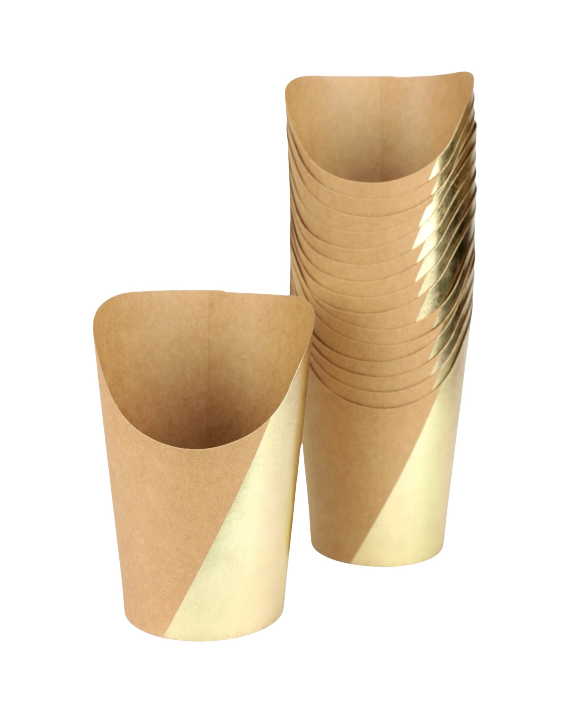1 Meteor Kraft Paper Charcuterie Cups 222ml Pack of 16 - Gold, 1 of 3