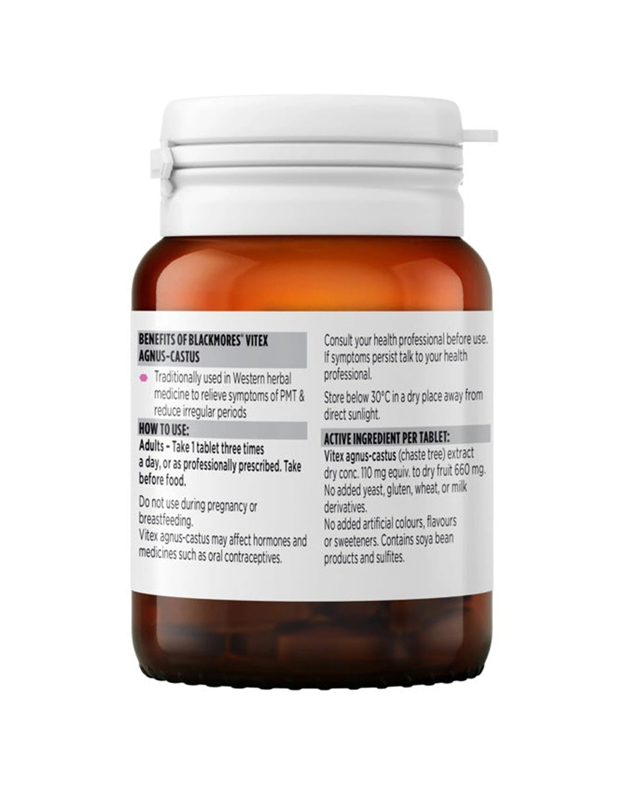 2 Blackmores 40pc Vitex Agnus Castus Tablets Relieves PMS & Regulates Cycle, 2 of 7