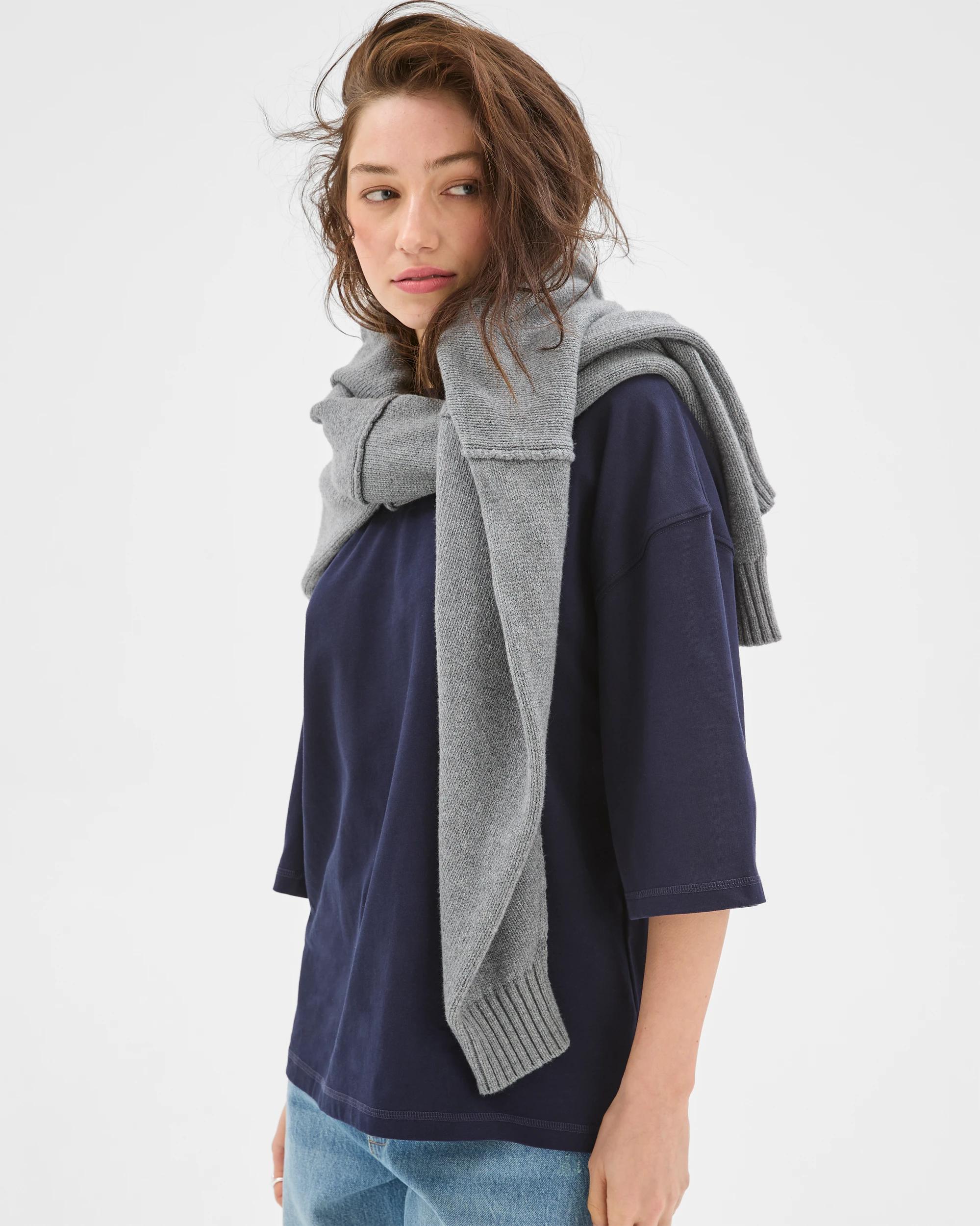 4 Lily Loves Australian Cotton Oversized T-Shirt NAVY, 4 of 7