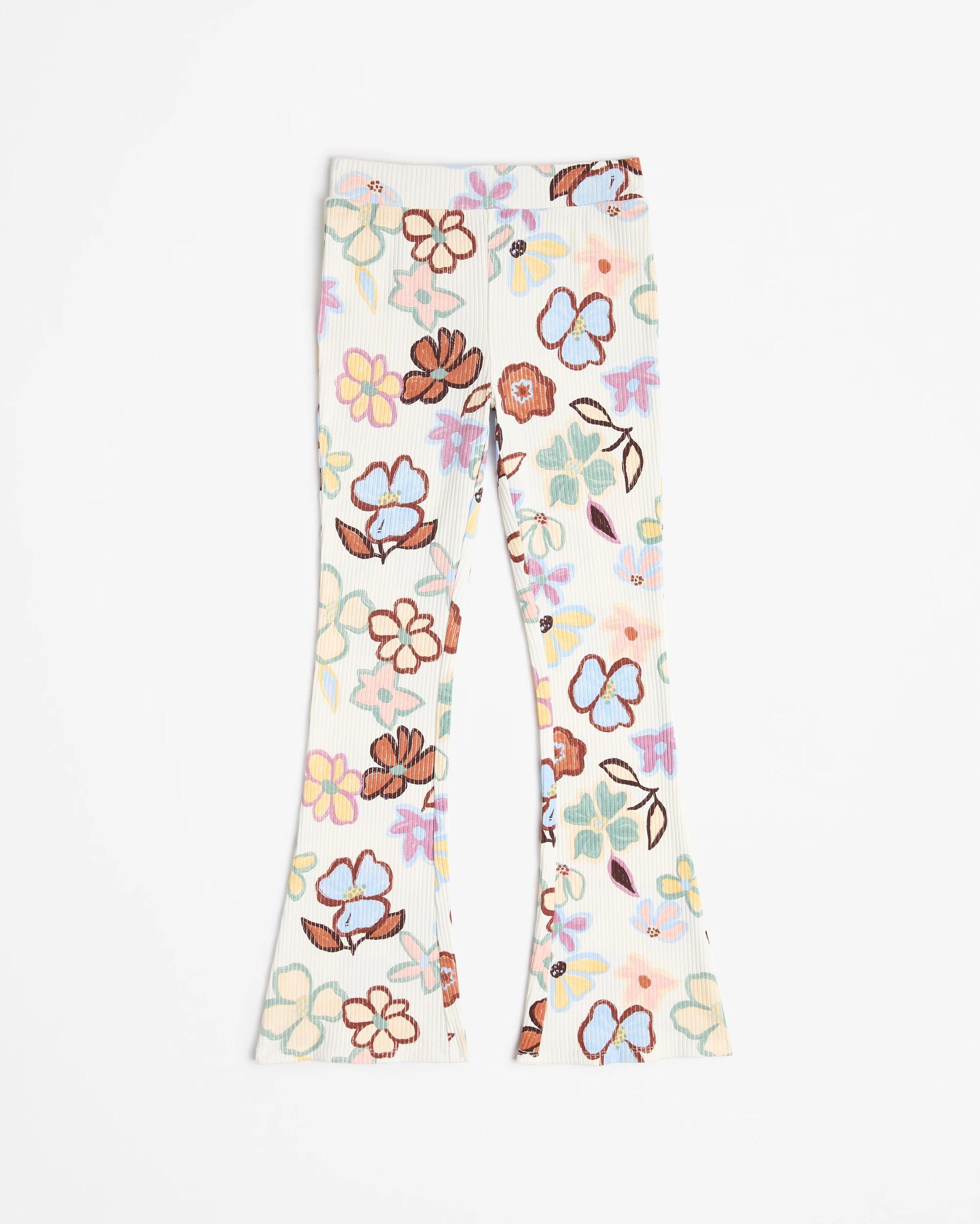 1 Target Australian Cotton Rib Flare Leggings LARGE FLORAL, 1 of 3