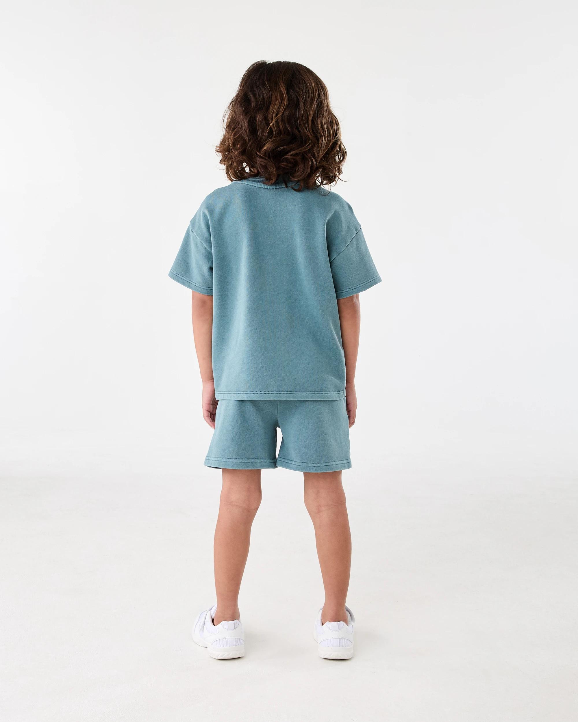 7 Acid Wash Knit Shorts Gbln Blue, 7 of 7