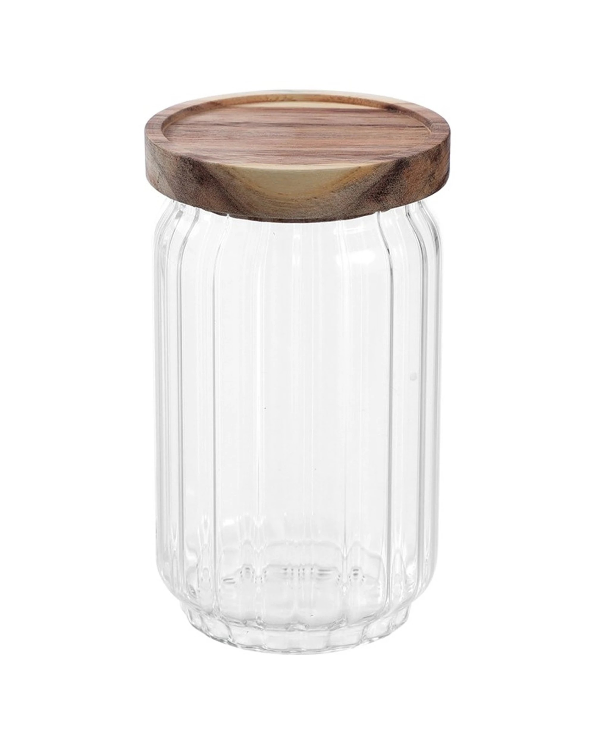 4 Lemon & Lime 6PK Woodend Acacia Glass Jar Reusable Food Container 750ml - Clear, 4 of 7