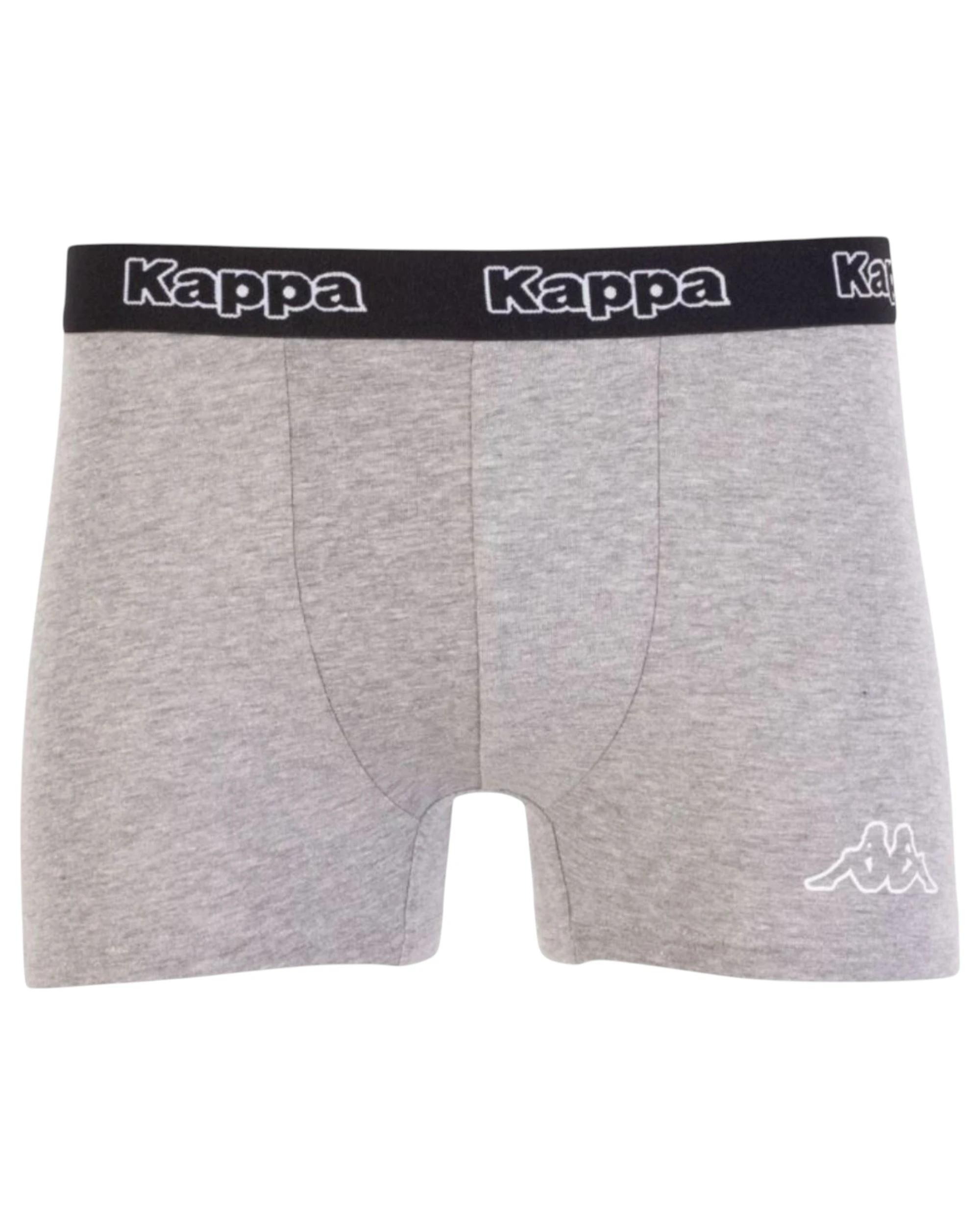 3 Kappa 6 Pack Mens Anthracite/ Grey Trunks Boxer Shorts Underwear ANTHRACITE/GREY, 3 of 3
