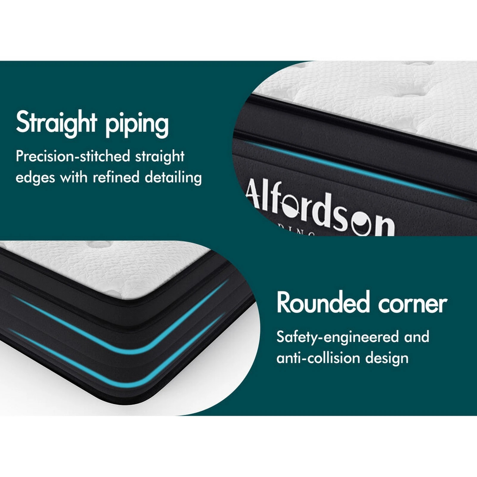 10 Alfordson Mattress Euro Top Spring Foam Bedding 23CM Medium Firm - Queen Bed, 10 of 10